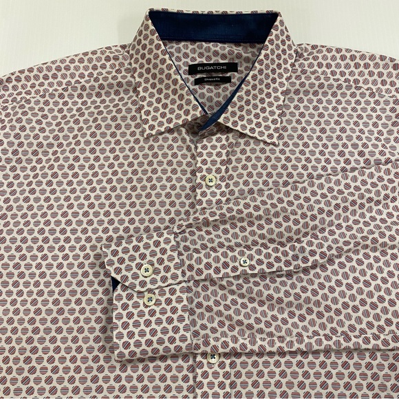 Bugatchi Shaped Fit XL Long Sleeve Dress Shirt 100%Cotton - Picture 1 of 8